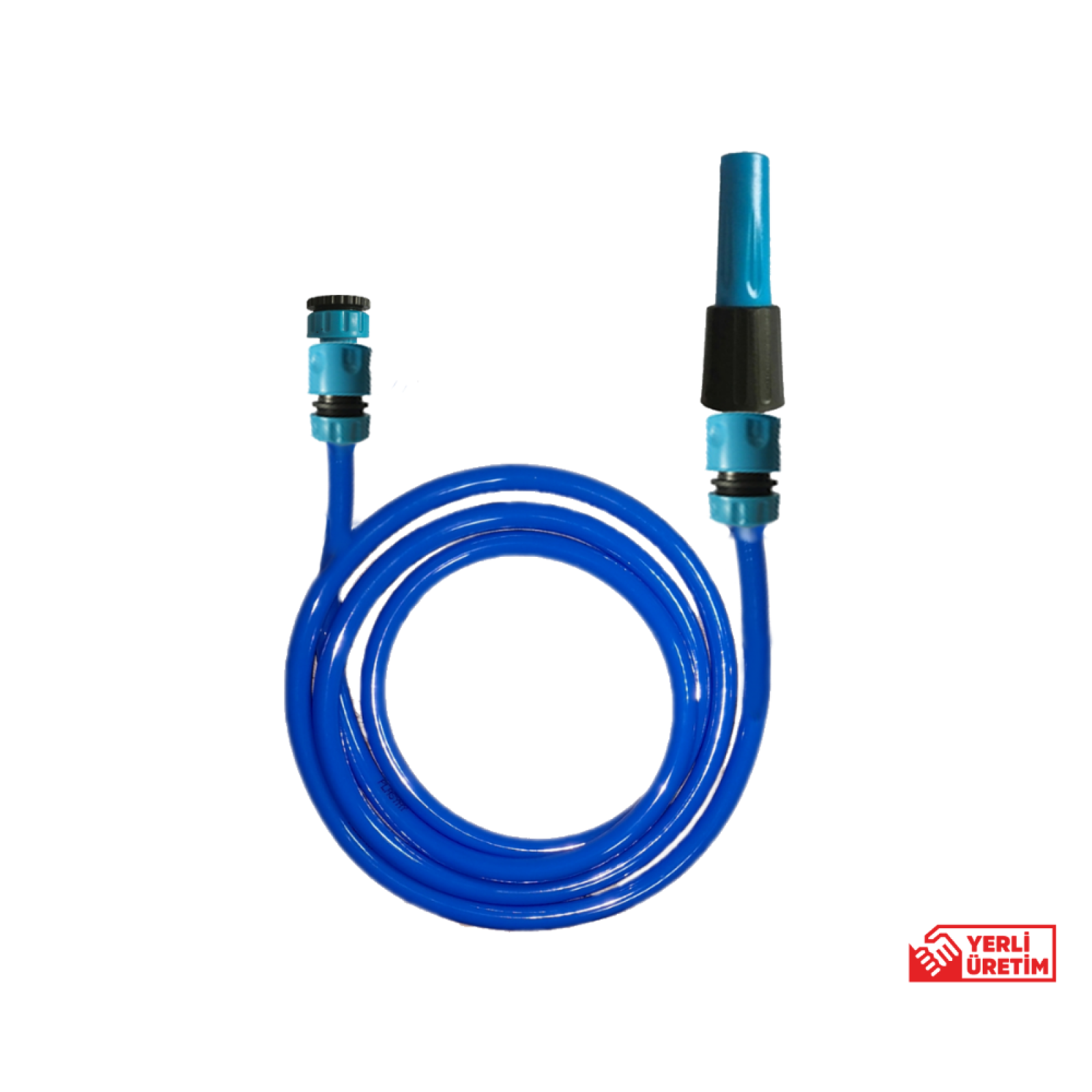 Plasyay Yerli Düz Sulama Yıkama Hortumu ve Musluk Adaptörlü Lans (nozul) Başlıklı 30 Metre Setler